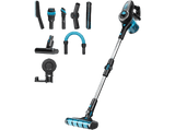 Aspirador escoba - Cecotec Conga RockStar 1200 Ultimate ErgoFlex, 430 W, 0.8 l, 83 dB, Sistema MultiPhasic, Negro/Azul
