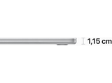 APPLE MacBook Air (2023), 15.3 Retina, Chip M2 de Apple, 8 GB, 256 GB SSD, MacOS, Teclado Magic Keyboard Touch ID, Plata