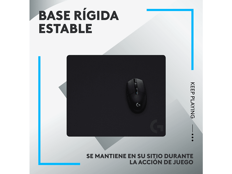 Alfombrilla gaming - Logitech G G440, Base de goma antideslizante, Negro