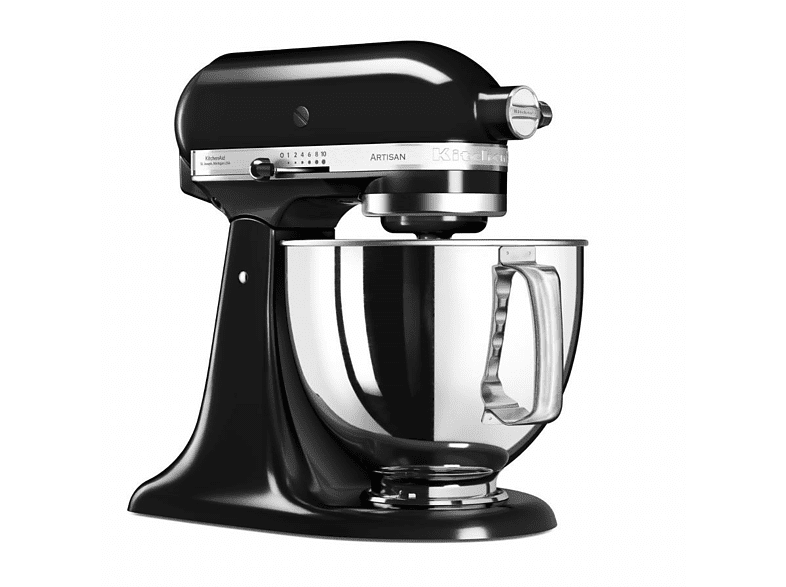 Robot de cocina - Kitchen-Aid 5KSM125EOB, 300W, 4.8L, Negro
