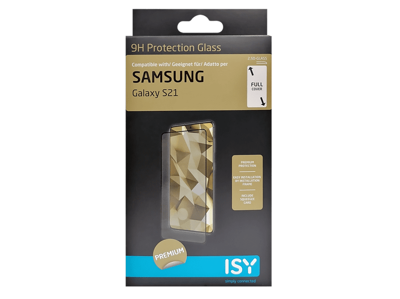 Protector pantalla - ISY IPG-5111-2.5D, Para Samsung Galaxy S21, 6.2, Vidrio templado, Transparente