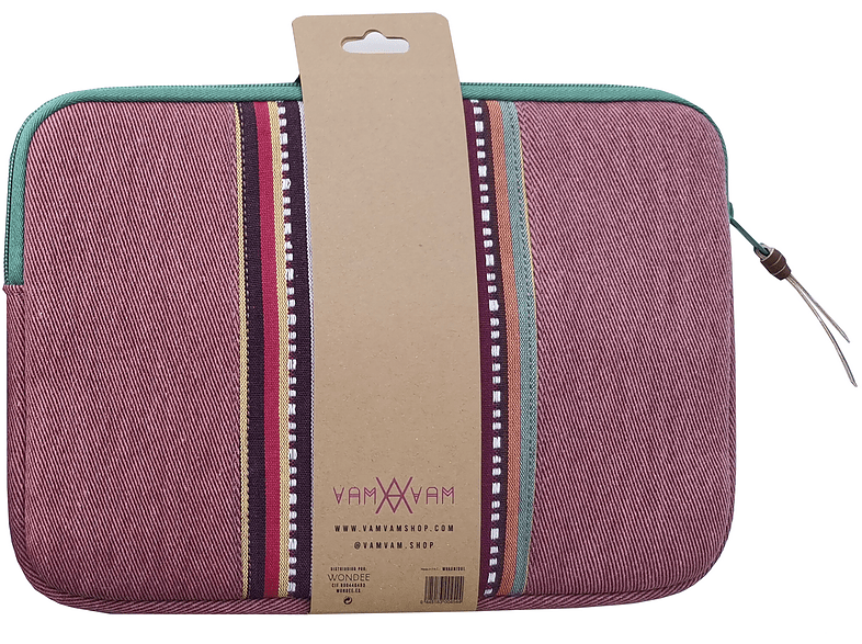 Funda tablet - VamVam Cereza, Universal, Hasta 11 , Cierre con cremallera, Multicolor