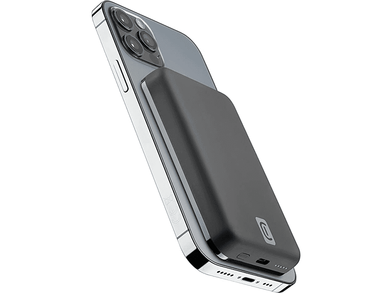 PowerBank - CellularLine MAG 5000, Para Apple, 18 W, MagSafe, USB - C, Negro