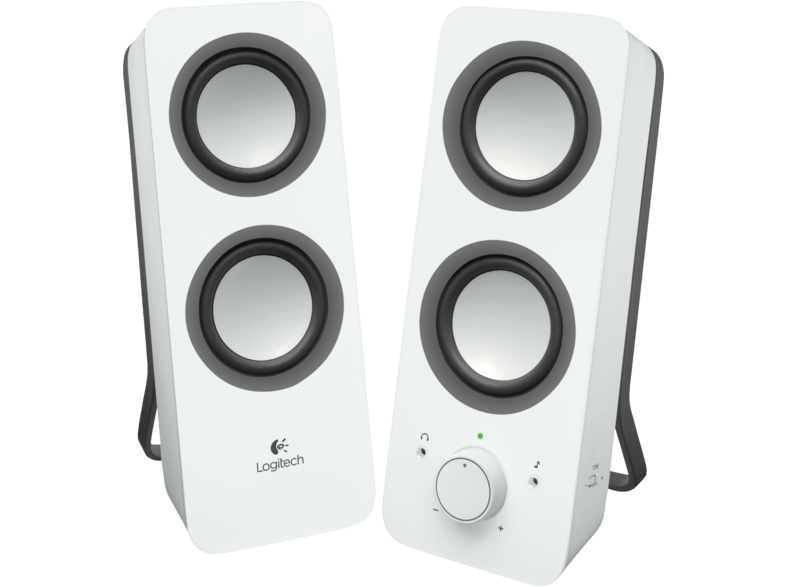 Altavoces PC- Logitech Z200 Multimedia Speakers, 2.0, 10W, color blanco