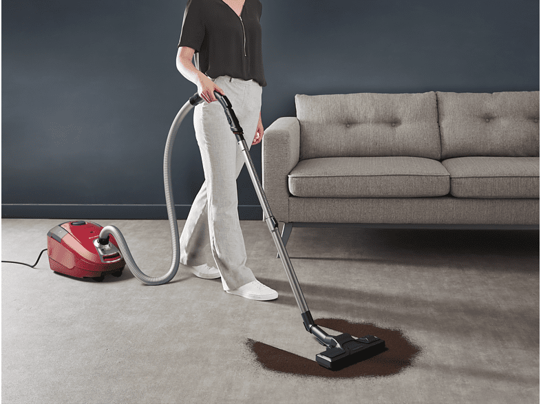 Aspirador con bolsa - Rowenta Power XXL RO3154EA, Hasta 900 W, 4.5 L, Radio acción 12 m, Rojo