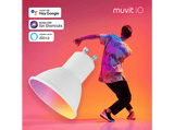 Bombilla inteligente - muvit iO GU10 MIOBULB015, 5.5W, 400lm, Luz RGB/ Blancos D50*H56, Blanco