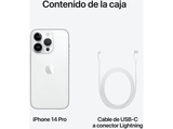 Apple iPhone 14 Pro, Plata, 512 GB, 5G, 6.1, Pantalla Super Retina XDR, Chip A16 Bionic, iOS