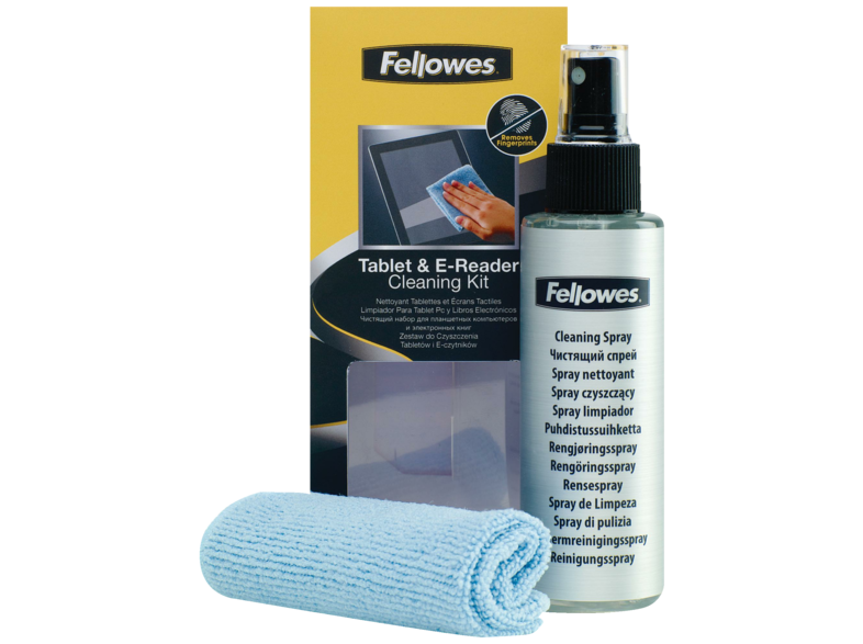 Kit limpieza - Fellowes, spray de 120ml para pantallas PC, tablet y EBook