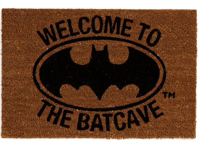 Felpudo - Sherwood, Welcome to Batcave, Batman, Marrón y negro