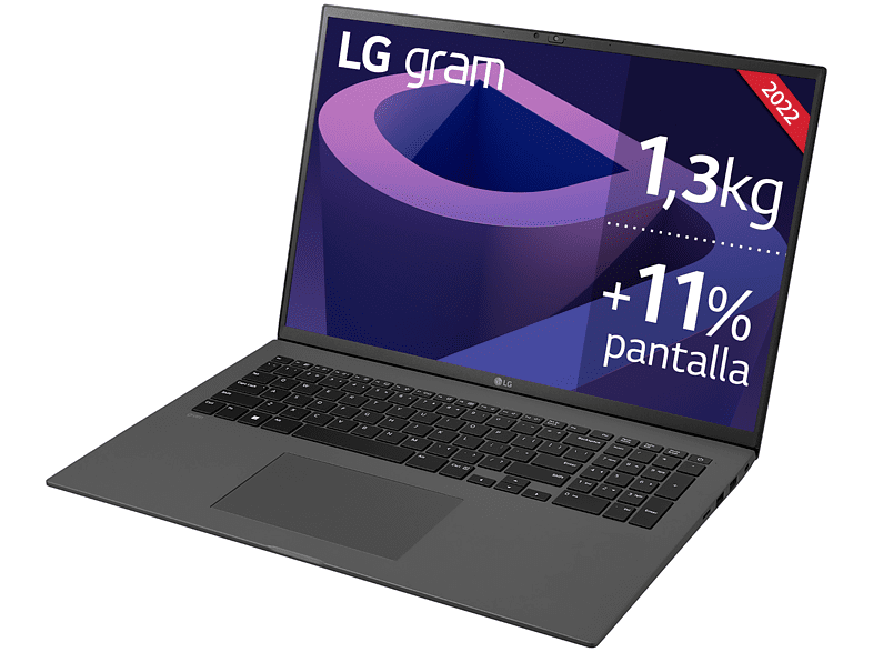 Portátil - LG 17Z90Q-G.AD78B, 17, WQXGA, Intel® Evo™ Core™ i7-1260P, 32GB RAM, 1TB SDD, Iris® Xe, Windows 11 Home