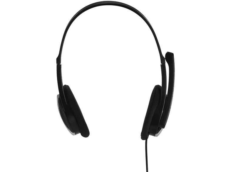 Auricular con cable - Hama Essential HS 200 Binaurale Diadema Negro, Plata