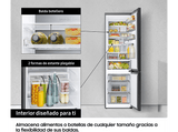 Frigorífico combi -  Samsung BESPOKE SMART AI RB38C7B6BS9/EF, Twin Cooling Plus, 200 cm, 387l, No Frost, Metal Cooling, WiFi, Inox