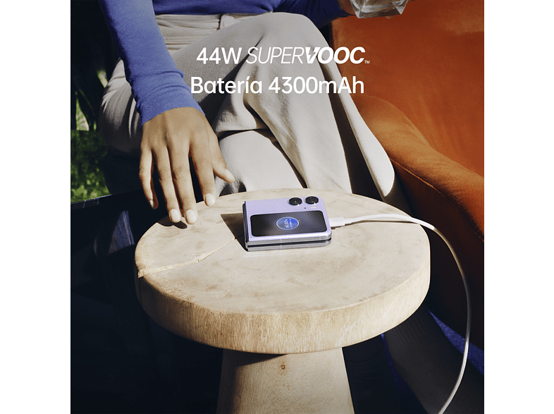 Móvil - OPPO Find N2 Flip, Astral Black, 256GB, 8GB RAM, 6.8 FHD+, Plegable, Cámara 50+8MP, 4300mAh, Dual Nano SIM