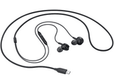 Auriculares de botón - Samsung EO-IC100, USB-C, Sonido AKG, Micrófono, Botón, Negro