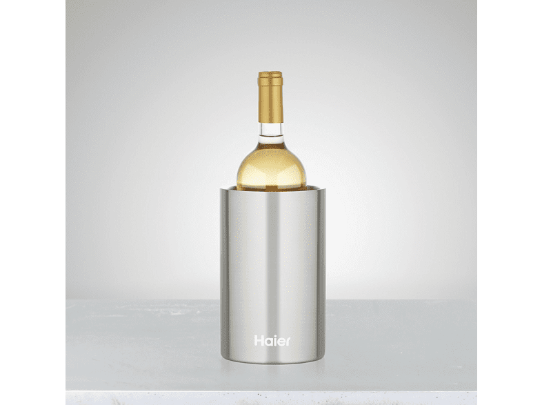 Cubitera - Haier HAWTB01, Para vino, Doble pared de acero inoxidable, Gris