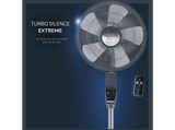 Ventilador de pie - Rowenta VU5675F0 Turbo Silence Extreme, 70 W, 1.4 m, 45 dB, 80 m³/min, 5 vel., Alcance 120°, Posición Silenciosa Nocturna, Gris