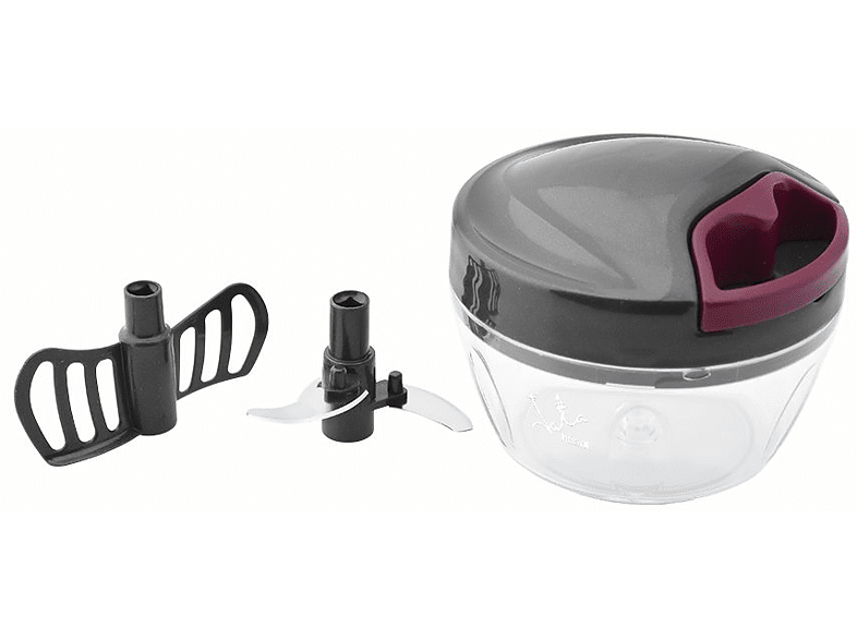 Picadora - Jata AC57, Pica y bate manual, 300 ml, Libre BPA, Gris y granate