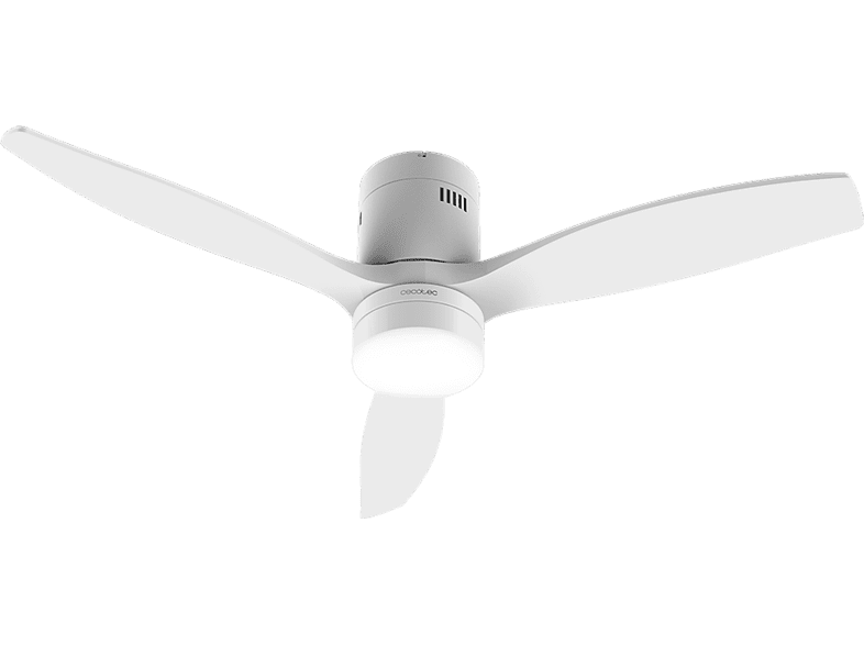 Ventilador de techo - Cecotec EnergySilence Aero 5600 White Aqua Connected, 40 W, 6, Winter-Summer, Temporizador, Mando a distancia, Wi-Fi, LED, White