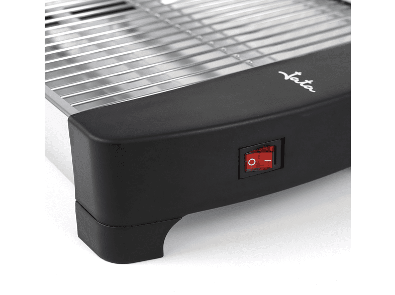Tostadora - Jata JETT1587, 400 W, Plana, Bandeja recogemigas, 2 barras de cuarzo, Plata