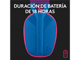 Auriculares gaming - Logitech G G435, 20 Hz -20 KHz, 45 Ohms, 83.1 dB, Autonomía 18 h, Micrófono, Azul