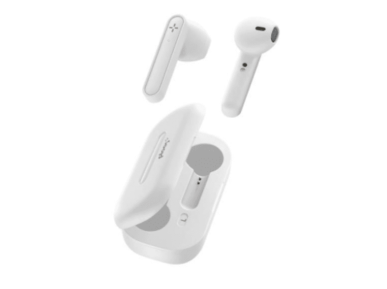 Auriculares inalámbricos - Ploos PLBTTWSCAPW, True Wireless, Bluetooth 5.0, Blanco