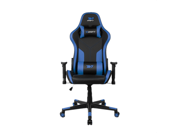 Silla gaming - Drift DR90 Pro V8, 2D (regulable en altura y anchura), Hasta 150 kg, Azul