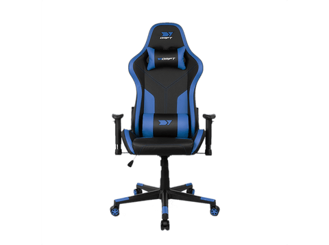Silla gaming - Drift DR90 Pro V8, 2D (regulable en altura y anchura), Hasta 150 kg, Azul