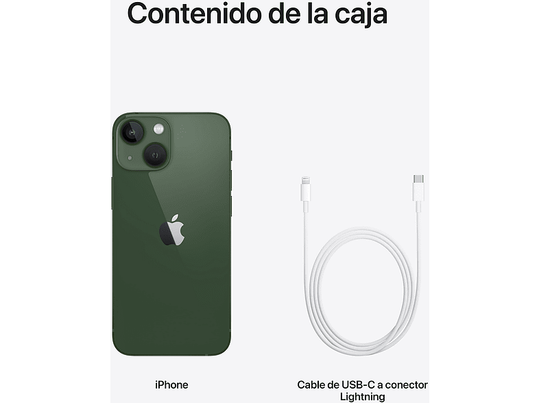 Apple iPhone 13 mini, Verde, 128 GB, 5G, 5.4 OLED Super Retina XDR, Chip A15 Bionic, iOS