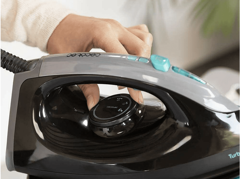 Centro de planchado - Cecotec Fast&Furious 8020 Force, 2700 W, 7 bar, 380 g/min, Sistema Cyclo Clean, Negro