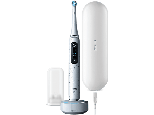 Cepillo eléctrico - Oral-B iO 10, Con 1 Cabezal Y 1 Estuche De Viaje De Carga, Diseñado Por Braun, Blanco