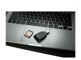 Lector de tarjetas - SanDisk SD UHS-I, USB 3.0, Para tarjetas SD UHS-I, Transferencias de hasta 170 MBs, Negro