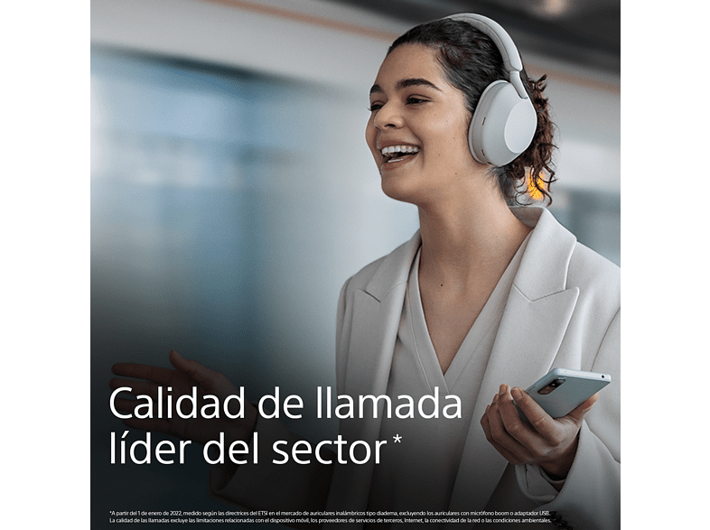 Auriculares inalámbricos - Sony WH-1000XM5S, Noise Cancelling, 30 h, Alexa y Google Assistant, Micro, Plata