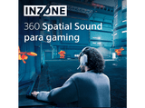 Auriculares gaming - Sony INZONE H9 + Tarjeta PlayStation 20€, Noise Cancelling, Inalámbricos, Sonido espacial 360, 32 horas, Micrófono, PC / PS5