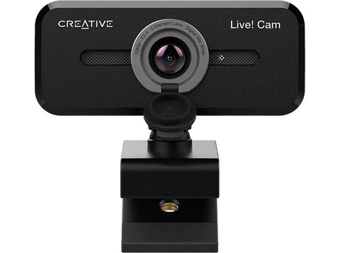 Webcam - Creative Live! Cam Sync 1080p V2, FHD, Gran Angular, AutoMute, Cancelación de Ruido, Micrófono, Negro