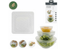 Tapa silicona - CMP Paris CMPKB6031, Set de 3 Tapas reutilizables, Silicona, 9.5cm, 14cm y 19 cm, Transparente
