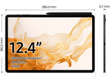 Tablet - Samsung Galaxy TAB S8+, 128 GB, Gris Oscuro, WiFi, 12.4 WQXGA+, 8 GB RAM, SD™ 898, Android 12