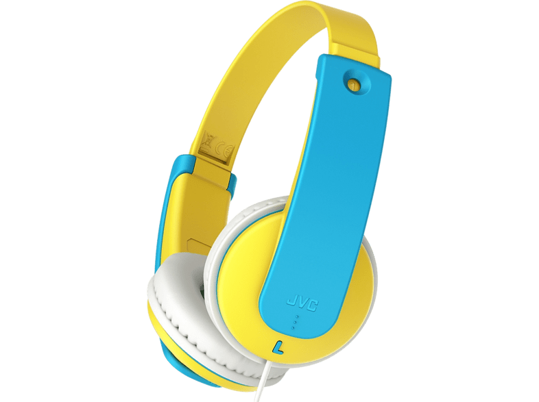 Auriculares inalámbricos - JVC HA-KD7-YN-E,  De diadema, Con cable, Para niños, Limitador volumen, Amarillo