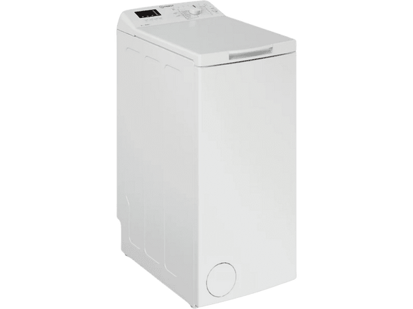 Lavadora carga superior - Indesit BTW S60400 SP N, 6 kg, 1000 rpm, 78 dB, 2100 W, Tambor 42 l, Blanco