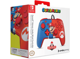 Mando - PDP Faceoff Deluxe Wired Mario Licenciado, Para Nintendo Switch, USB, 3 m, Audio integrado, Multicolor