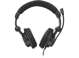 Auriculares gaming - Trust Como, Diadema Con Cable, Micrófono flexible, Control de volumen, Negro