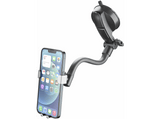 Soporte móvil para coche - CellularLine GRAVITYHOLDERWINDK, Rotación de 360°, Flexible, Negro