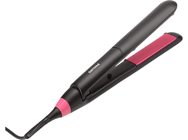 Plancha de pelo - Philips BHS375/00, Cerámica, 240 V, 220 °C, Negro y Rosa
