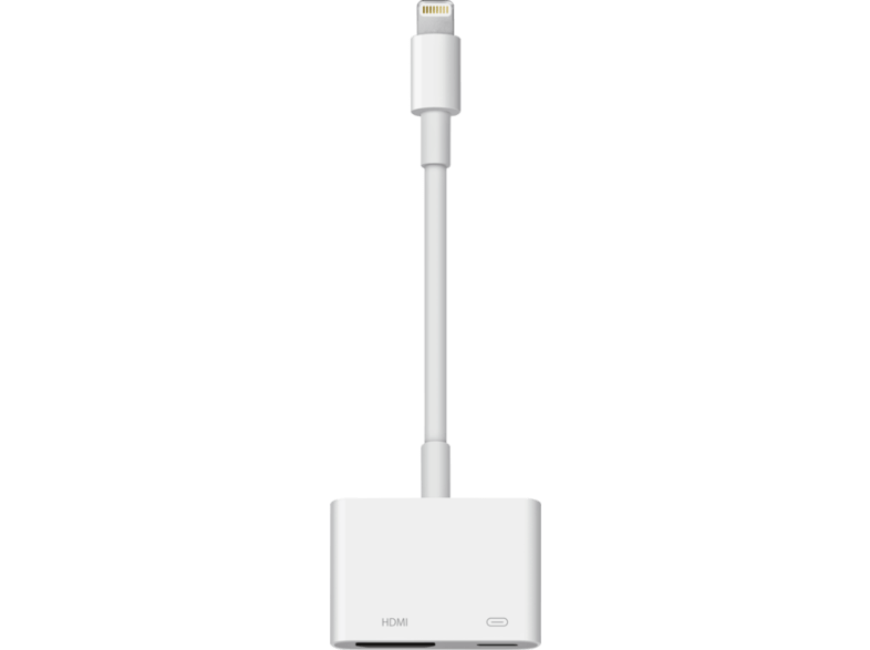 Cable adaptador - Apple MD826ZM/A, Adaptador Lightning a AV digital, color blanco