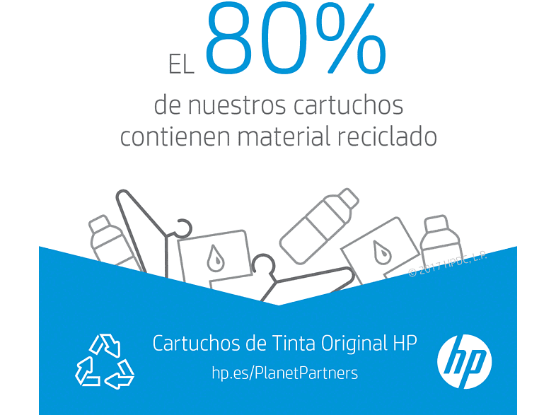 Cartucho de tinta - HP 303XL, Tricolor, T6N03AE