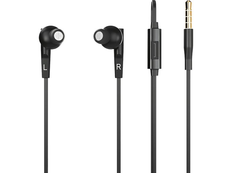 Auriculares de botón - Vieta Pro VHP-BC099BK, Cable, Micrófono, Mini Jack, Cable 1.2 m, Negro