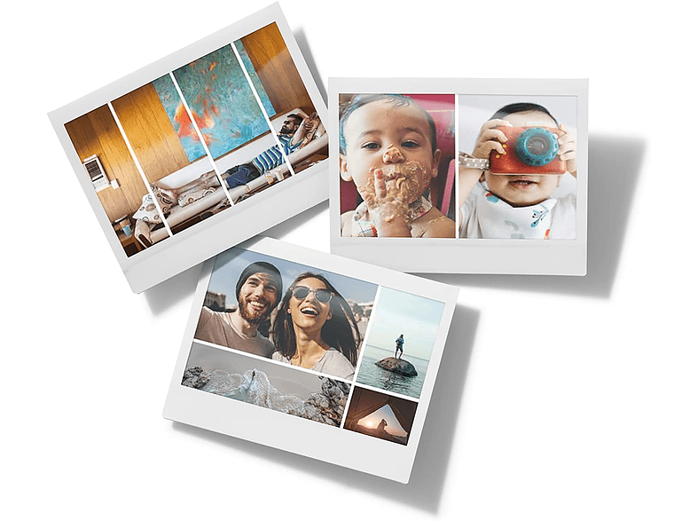 Impresora fotográfica - Fujifilm Instax Link Wide, Bluetooth, Portátil, 86 x 99 mm, 12 segundos, Gris moca