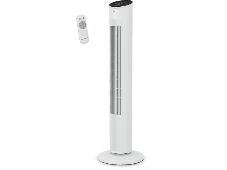Ventilador de torre - Rowenta Eole Ultra VU6871F0, 40 W, 52 dB, 193.8 m³/h, Oscilación 60 º, 3 vel., 2 modos., Control remoto,Temporizador, Blanco