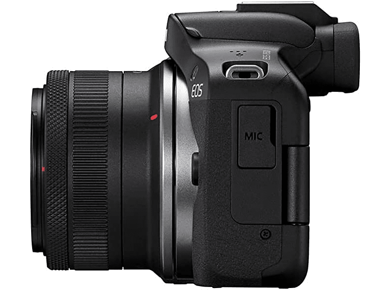 Cámara EVIL - Canon R50, Con RF-S 18-45 F4.5-6.3 IS, Kit creator, 24.2 megapixel, Wi-Fi, Negro