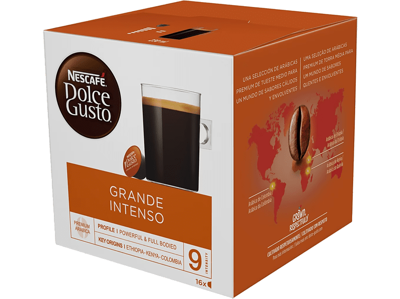 Cápsulas monodosis - Nescafé Dolce Gusto Grande Intenso Premium, 16 cápsulas