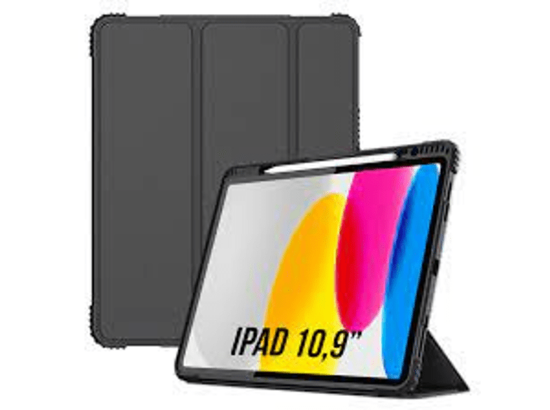 Funda tablet - Maillon Technologique Trifold Stand Case Ipad 10.2, Anti-manchas, Negro